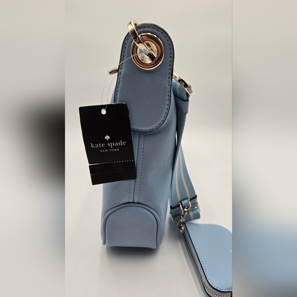 #124 NWT - Kate Spade Rosie Leather Shoulder Bag (Celeste Blue) - Picture 6 of 16